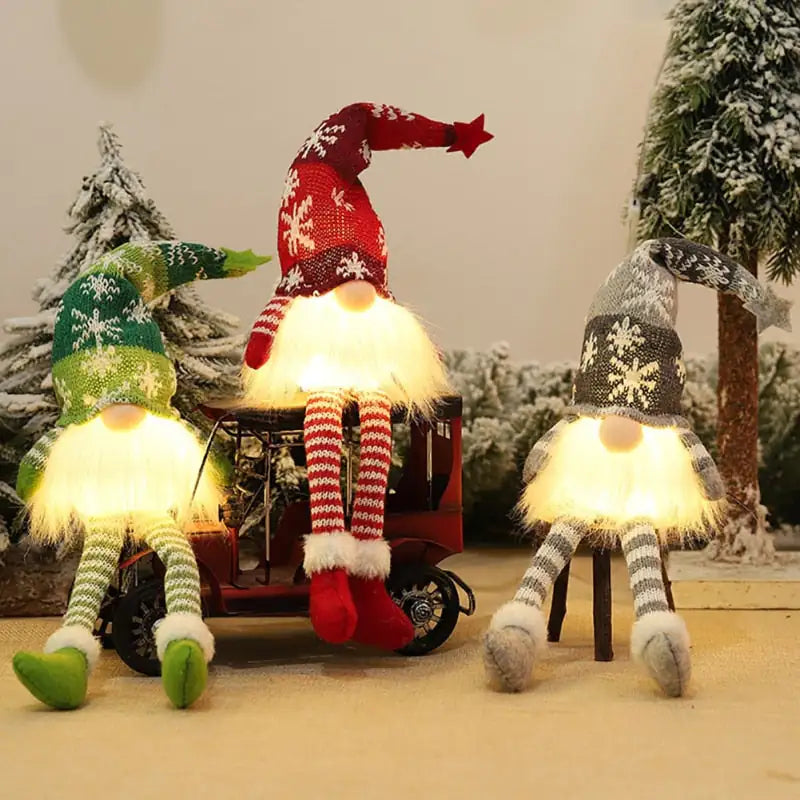 Glowing Gnome Christmas Faceless Doll